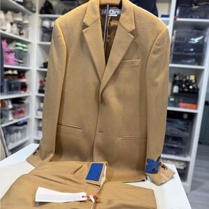 Off-White Cashmere Tan/Camel tailor suit - Runway piece 1 of 1